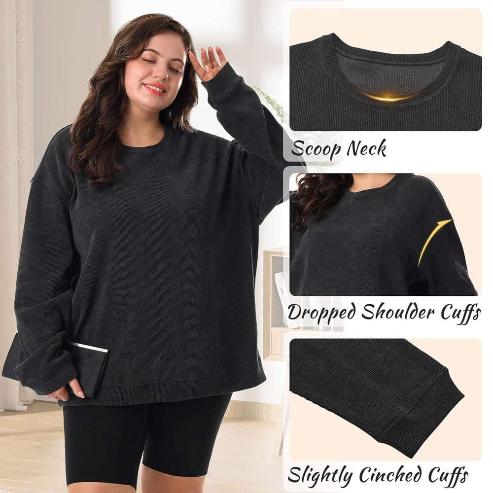 Amazon.com: HOdo Women's Plus Size Sweatshirts Oversized